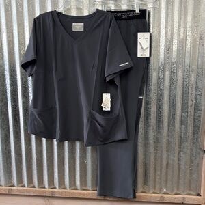 Women’s Scrub Set-Pewter-3XL top/3XL Regular Length Pant